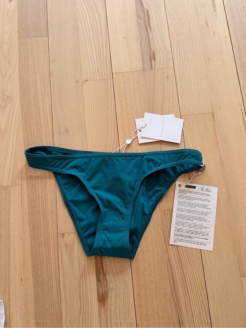 Zimmermann Teal Bikini Bottom - Women's Swimwear
